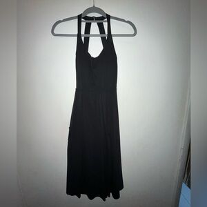 Open back halara black dress